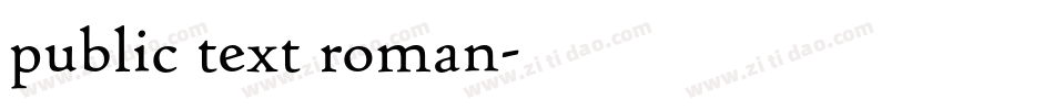 public text roman字体转换